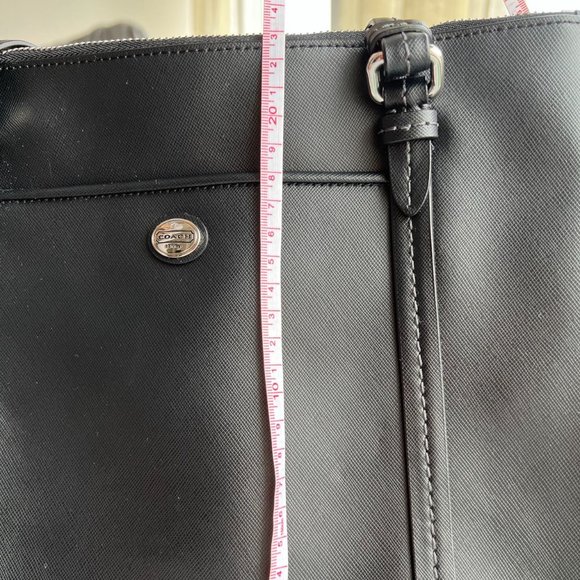 Coach peyton leather jordan double zip carryall/ Tote, Black - Picture 4 of 16